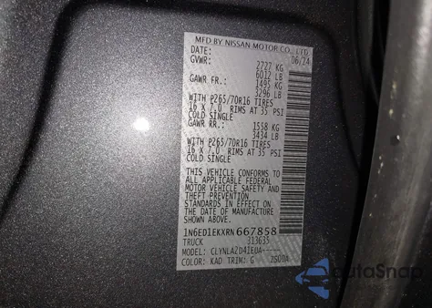 2024 Nissan Frontier S 4X4 z USA, uszkodzony, nr VIN 1N6ED1EKXRN667858